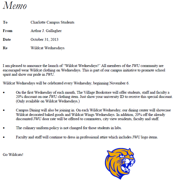 Campus Policy|Wildcat Whobe Whatte? The New Wildcat Wednesdays
